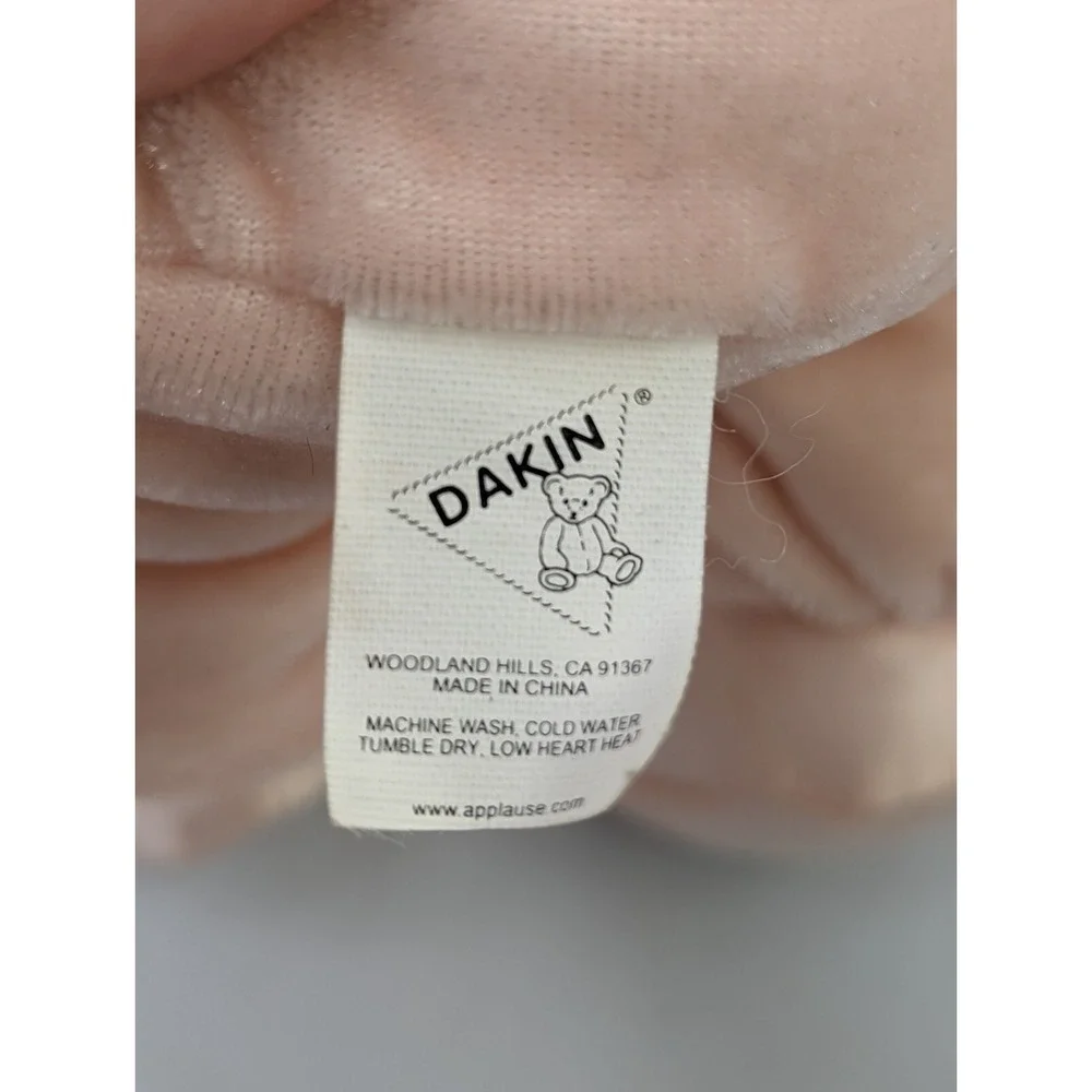 Dakin‎ Pink Baby Doll Plush 10 Inch Applause Brown Hair Stuffed Toy